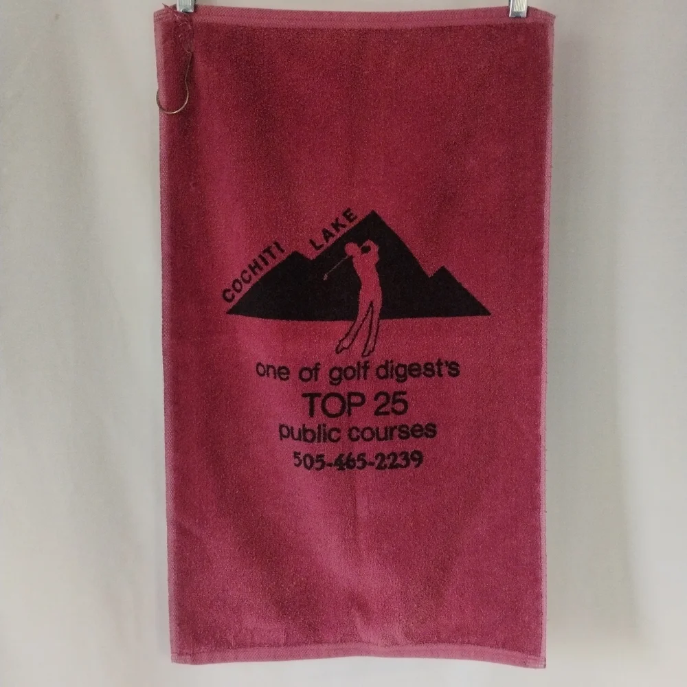 Vintage Cochiti Lake Sports Gear Clip On Golf Towel Very Faded & Distressed